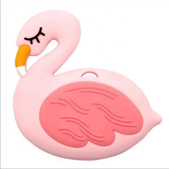 blush lotus Other - 🌻Pink Flamingo Silicone Baby Teether🌻